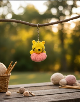 Crochet Tiger Keychain – Cute Plush Charm