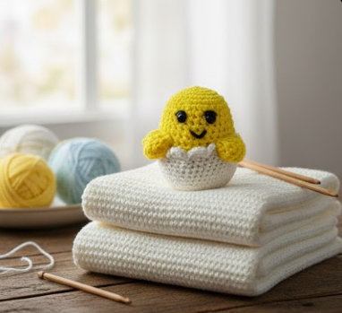 Crochet Baby Chick – Cute Amigurumi Plush Toy & Desk Decor