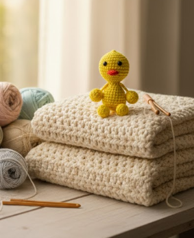 Crochet Duck Hanging Toy – Cute Amigurumi Charm