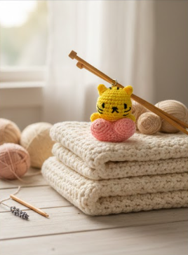 Crochet Tiger Keychain – Cute Plush Charm