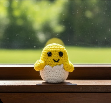 Crochet Baby Chick – Cute Amigurumi Plush Toy & Desk Decor