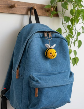Handmade Crochet Bee Keychain – Cute & Cozy Bag Charm